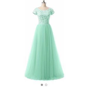 Mint Prom Bridesmaid Quinceanera Dress